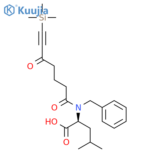 L-Leucine, N-[1,5-dioxo-7-(trimethylsilyl)-6-heptynyl]-N-(phenylmethyl)- structure