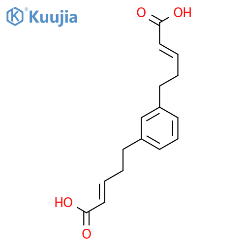 2-Pentenoic acid, 5,5'-(1,3-phenylene)bis- structure