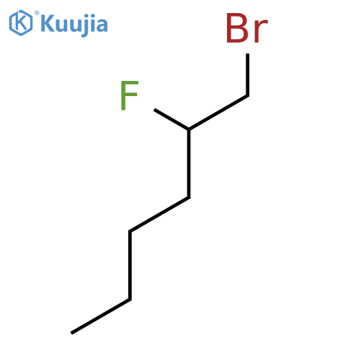 1-bromo-2-fluorohexane structure