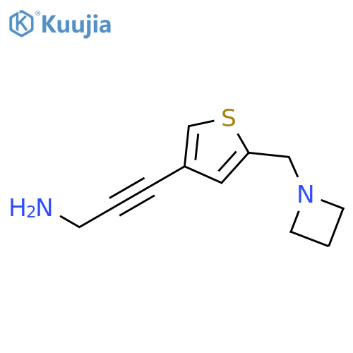 2-Propyn-1-amine, 3-[5-(1-azetidinylmethyl)-3-thienyl]- structure