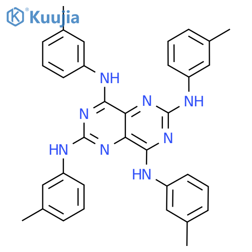 2-N,4-N,6-N,8-N-tetrakis(3-methylphenyl)pyrimido[5,4-d]pyrimidine-2,4,6,8-tetramine structure