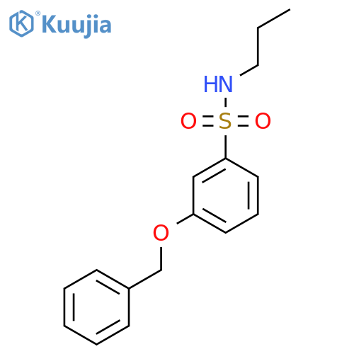 3-(benzyloxy)-N-propylbenzene-1-sulfonamide structure