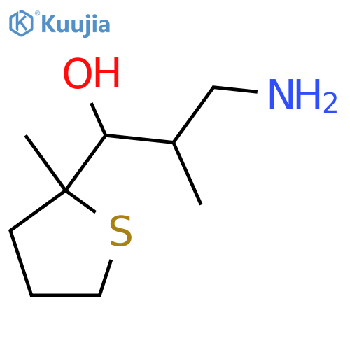 3-Amino-2-methyl-1-(2-methylthiolan-2-yl)propan-1-ol structure