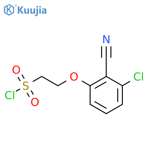 2-(3-chloro-2-cyanophenoxy)ethane-1-sulfonyl chloride structure