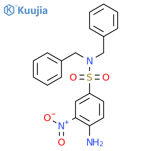 4-amino-N,N-dibenzyl-3-nitrobenzene-1-sulfonamide structure