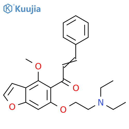 2-Propen-1-one,1-[6-[2-(diethylamino)ethoxy]-4-methoxy-5-benzofuranyl]-3-phenyl- structure