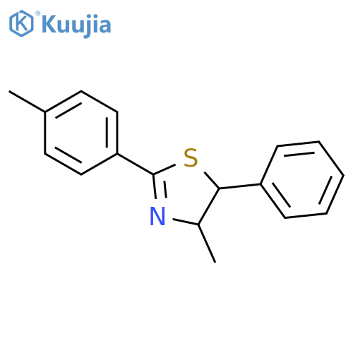 Thiazole, 4,5-dihydro-4-methyl-2-(4-methylphenyl)-5-phenyl- structure