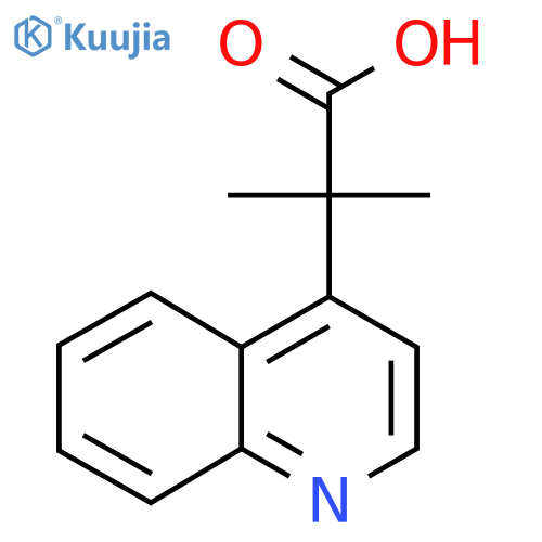 2-Methyl-2-(quinolin-4-yl)propanoic acid structure