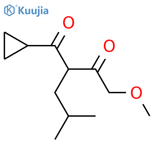 1-Cyclopropyl-4-methoxy-2-(2-methylpropyl)butane-1,3-dione structure