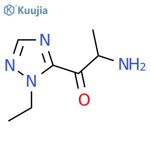 2-amino-1-(1-ethyl-1H-1,2,4-triazol-5-yl)propan-1-one structure