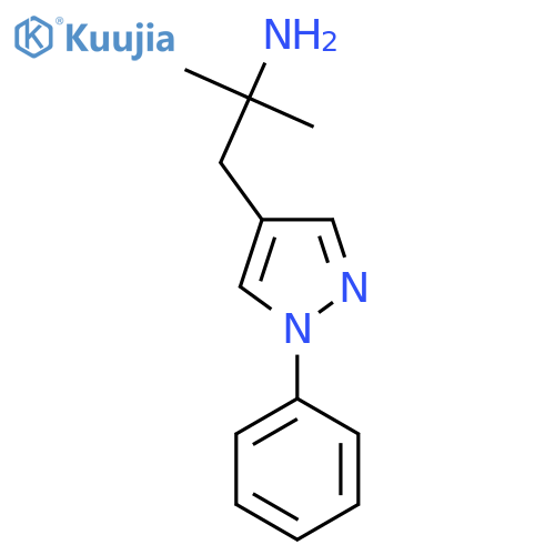 2-methyl-1-(1-phenyl-1H-pyrazol-4-yl)propan-2-amine structure