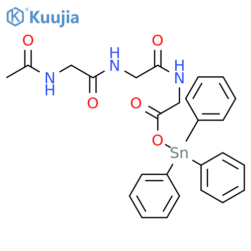 Glycinamide, N-acetylglycyl-N-[2-oxo-2-[(triphenylstannyl)oxy]ethyl]- structure