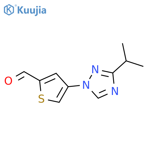 4-(3-Propan-2-yl-1,2,4-triazol-1-yl)thiophene-2-carbaldehyde structure
