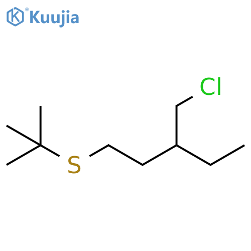 Pentane, 3-(chloromethyl)-1-[(1,1-dimethylethyl)thio]- structure