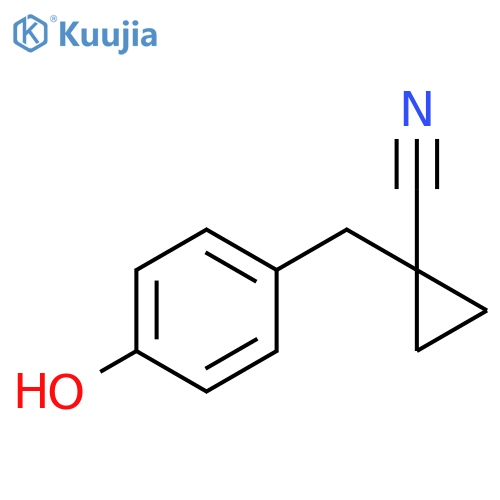 1-(4-hydroxybenzyl)cyclopropanecarbonitrile structure