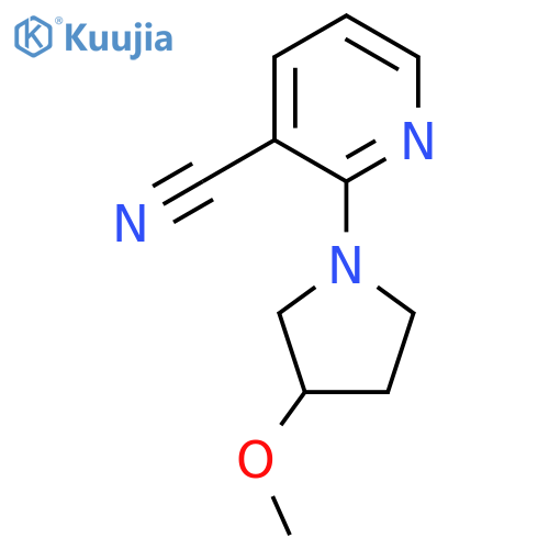 2-(3-methoxypyrrolidin-1-yl)pyridine-3-carbonitrile structure
