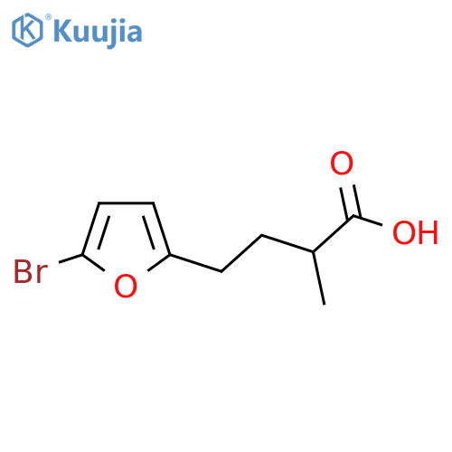4-(5-bromofuran-2-yl)-2-methylbutanoic acid structure