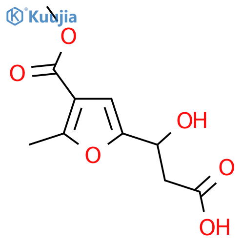 3-Hydroxy-3-[4-(methoxycarbonyl)-5-methylfuran-2-yl]propanoic acid structure
