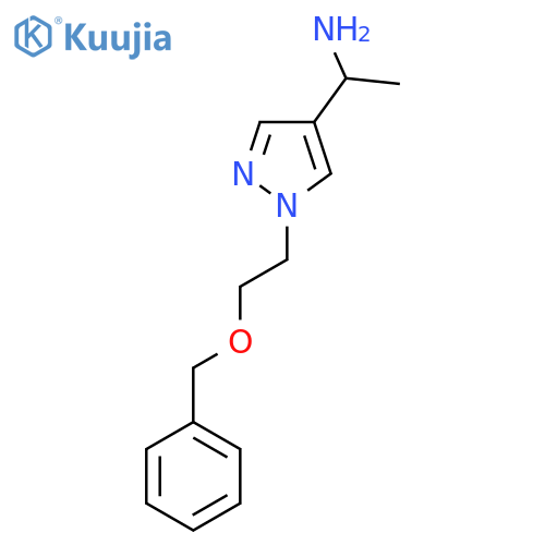 1-{1-[2-(Benzyloxy)ethyl]-1H-pyrazol-4-yl}ethan-1-amine structure