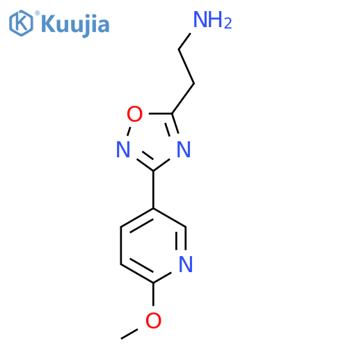 2-(3-(6-Methoxypyridin-3-yl)-1,2,4-oxadiazol-5-yl)ethan-1-amine structure