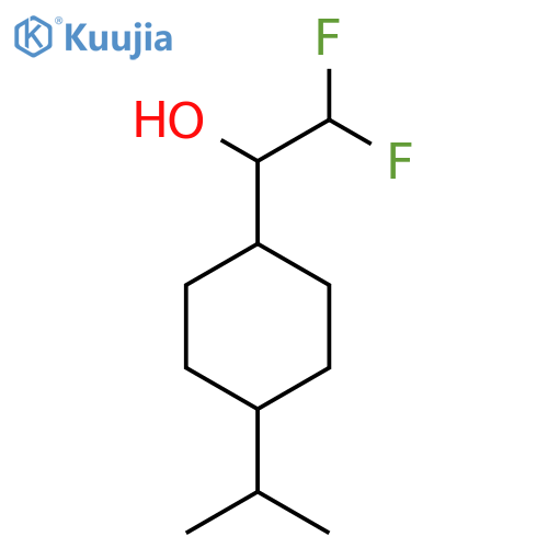 2,2-difluoro-1-4-(propan-2-yl)cyclohexylethan-1-ol structure