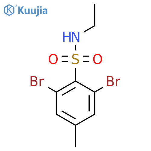 2,6-dibromo-N-ethyl-4-methylbenzene-1-sulfonamide structure