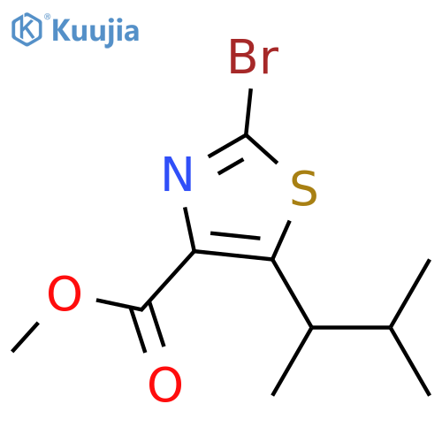Methyl 2-bromo-5-(3-methylbutan-2-yl)-1,3-thiazole-4-carboxylate structure