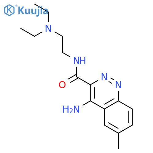 3-Cinnolinecarboxamide, 4-amino-N-[2-(diethylamino)ethyl]-6-methyl- structure