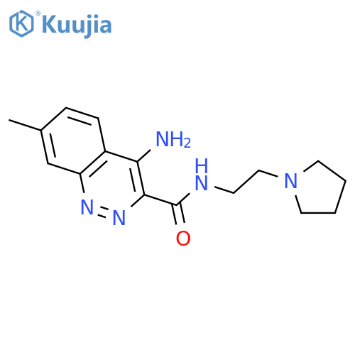3-Cinnolinecarboxamide, 4-amino-7-methyl-N-[2-(1-pyrrolidinyl)ethyl]- structure