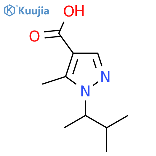 5-Methyl-1-(3-methylbutan-2-yl)pyrazole-4-carboxylic acid structure