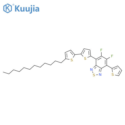 2,1,3-Benzothiadiazole, 4-(5'-dodecyl[2,2'-bithiophen]-5-yl)-5,6-difluoro-7-(2-thienyl)- structure
