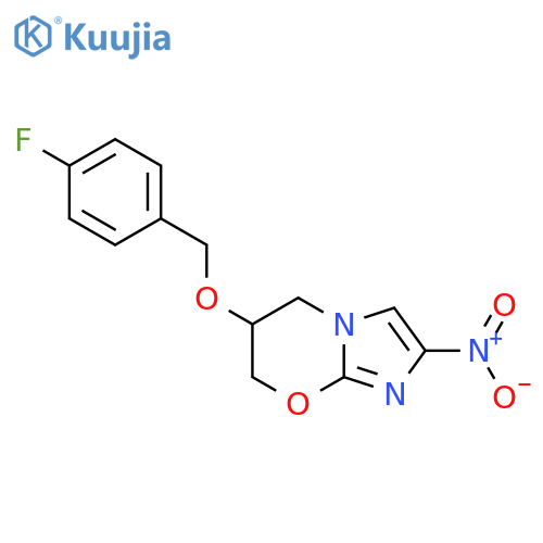 (6S)-6-[(4-fluorobenzyl)oxy]-2-nitro-6,7-dihydro-5H-imidazo[2,1-b][1,3]oxazine structure