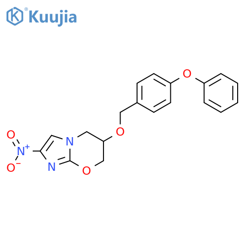 (6S)-2-nitro-6-[(4-phenoxybenzyl)oxy]-6,7-dihydro-5H-imidazo[2,1-b][1,3]oxazine structure
