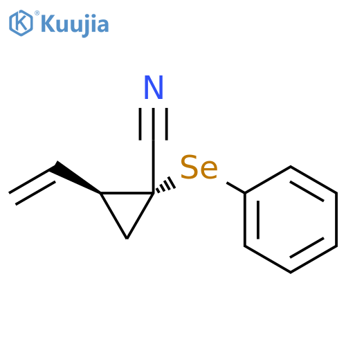 Cyclopropanecarbonitrile, 2-ethenyl-1-(phenylseleno)-, (1R,2S)-rel- structure