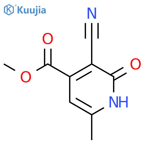 methyl 3-cyano-6-methyl-2-oxo-1,2-dihydropyridine-4-carboxylate structure
