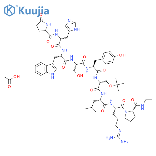 (Des-Gly10,D-His2,D-Ser(tBu)6,Pro-NHEt9)-LHRH Acetate structure