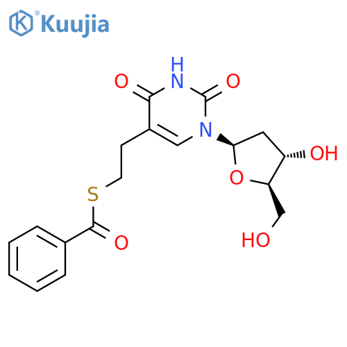 Uridine, 5-[2-(benzoylthio)ethyl]-2'-deoxy- structure