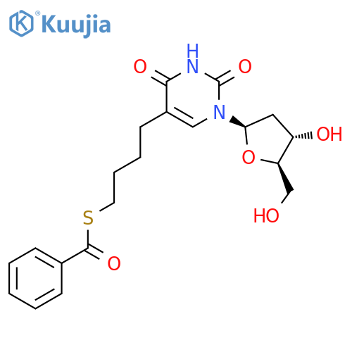 Uridine, 5-[4-(benzoylthio)butyl]-2'-deoxy- structure