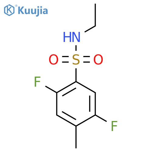 N-ethyl-2,5-difluoro-4-methylbenzene-1-sulfonamide structure