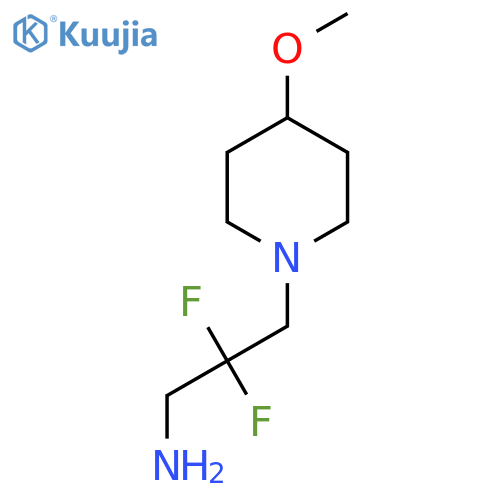 2,2-Difluoro-3-(4-methoxypiperidin-1-yl)propan-1-amine structure