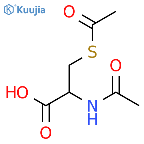 (2R)-2-acetamido-3-acetylsulfanyl-propanoic acid structure