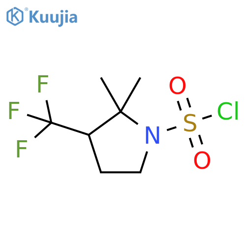 1-Pyrrolidinesulfonyl chloride, 2,2-dimethyl-3-(trifluoromethyl)- structure
