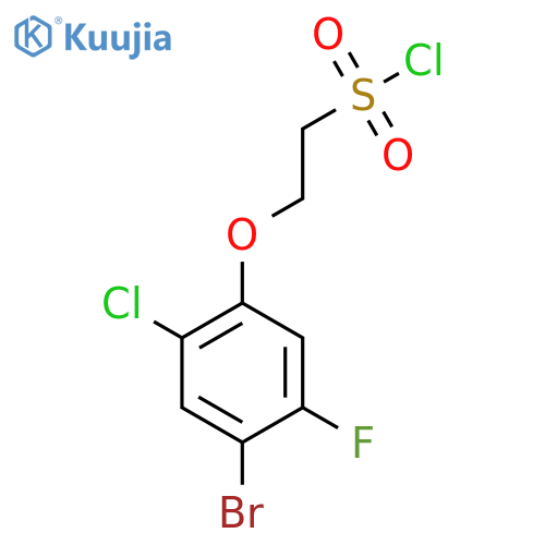 2-(4-Bromo-2-chloro-5-fluorophenoxy)ethane-1-sulfonyl chloride structure
