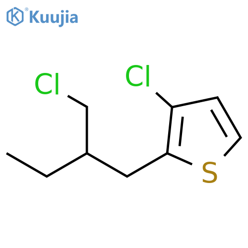 Thiophene, 3-chloro-2-[2-(chloromethyl)butyl]- structure