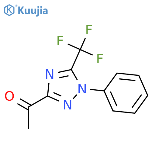Ethanone, 1-[1-phenyl-5-(trifluoromethyl)-1H-1,2,4-triazol-3-yl]- structure