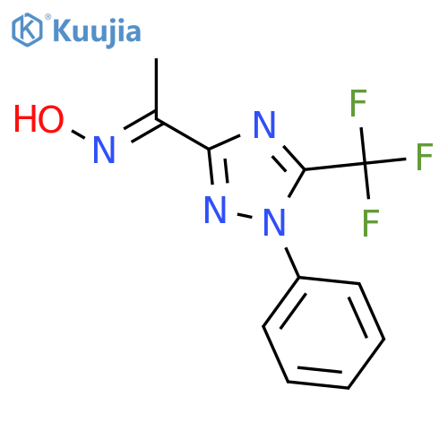 ETHANONE, 1-[1-PHENYL-5-(TRIFLUOROMETHYL)-1H-1,2,4-TRIAZOL-3-YL]-, OXIME structure