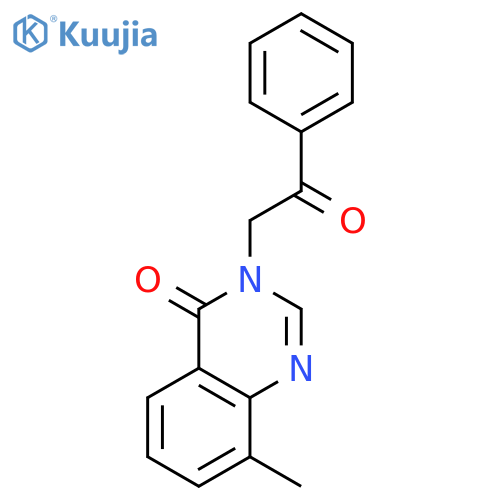 4(3H)-Quinazolinone, 8-methyl-3-(2-oxo-2-phenylethyl)- structure