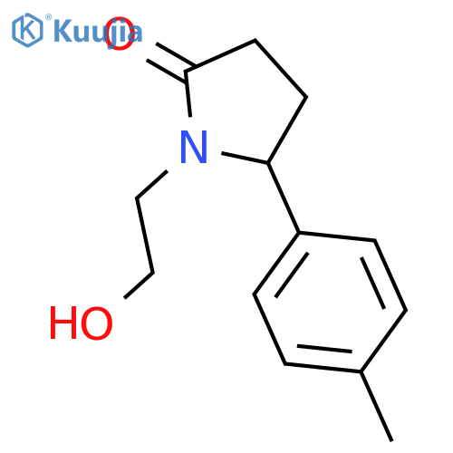 2-PYRROLIDINONE, 1-(2-HYDROXYETHYL)-5-(4-METHYLPHENYL)- structure