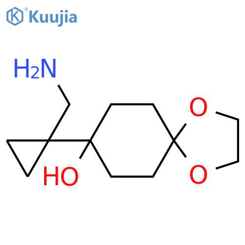 1,4-Dioxaspiro[4.5]decan-8-ol, 8-[1-(aminomethyl)cyclopropyl]- structure