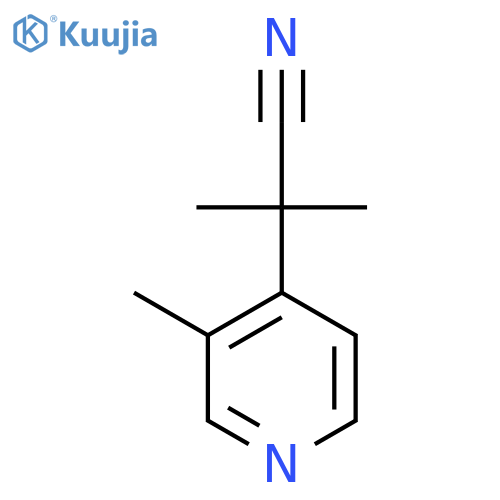 2-Methyl-2-(3-methylpyridin-4-yl)propanenitrile structure
